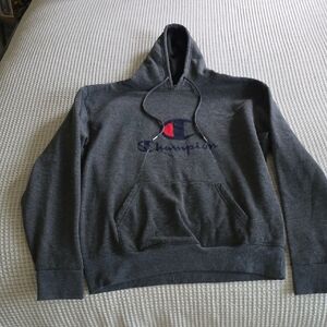 Champion  Dark Gray Hoodie with Logo